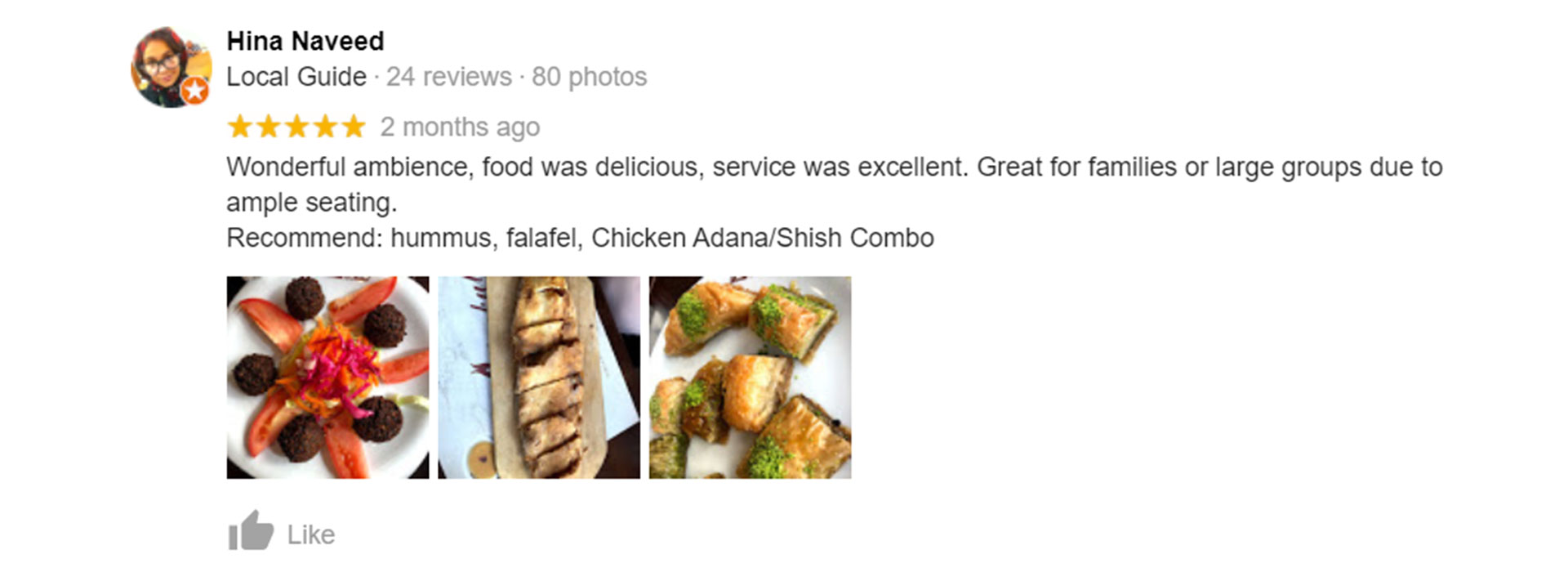 Istanbul Borek & Kebab Google Review